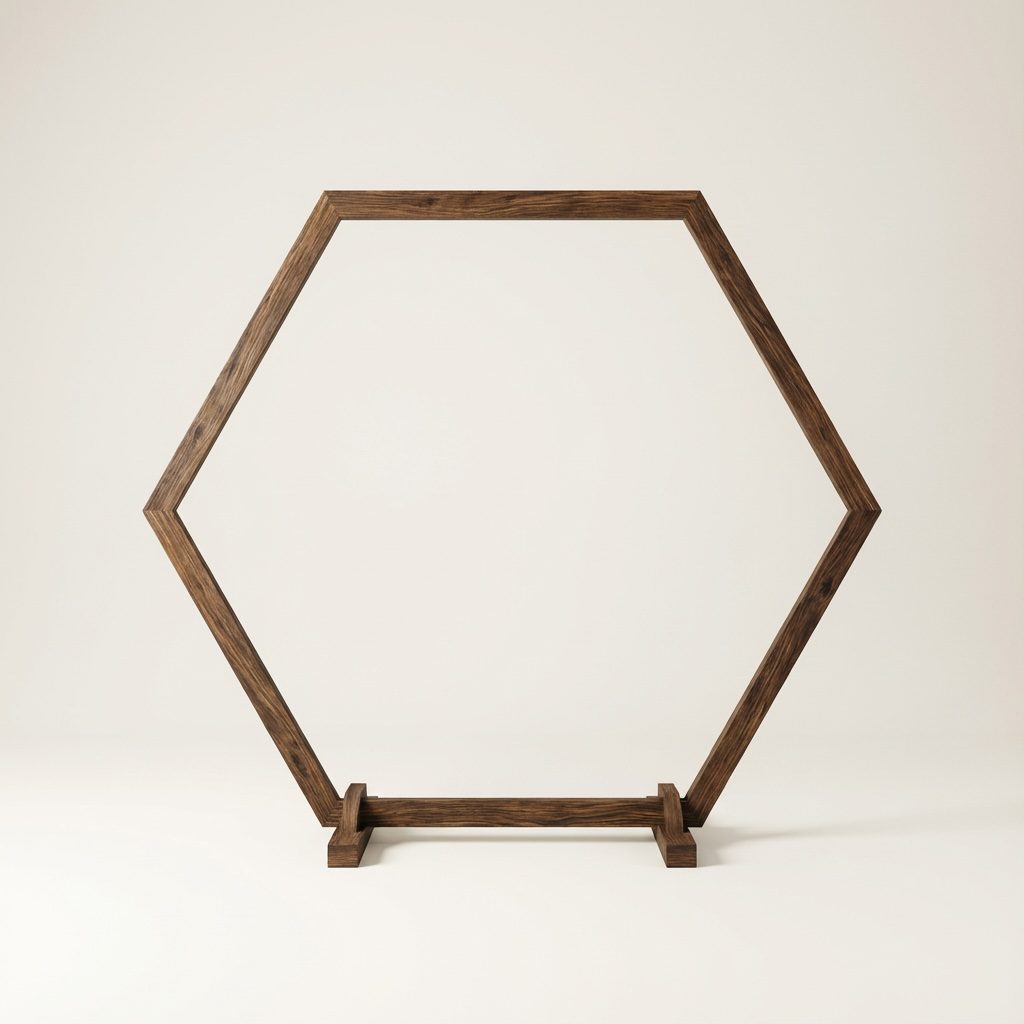 Hexagon Traubogen Holz