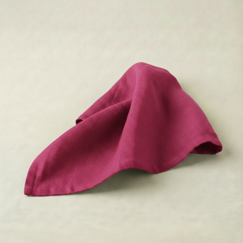 Leinenservietten in Viva Magenta, color of the year 2023