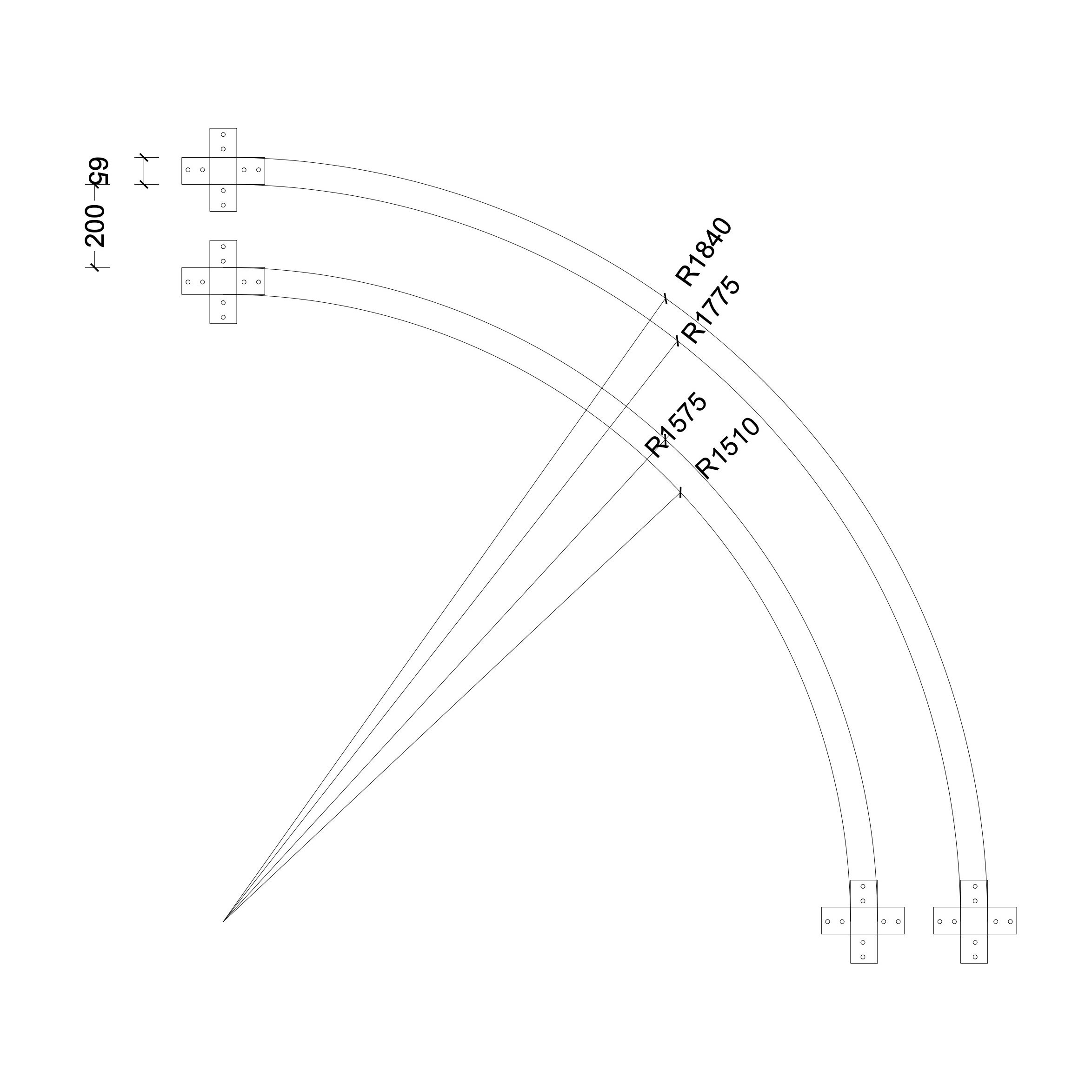 The Gestell macchiato beige: 90° Erweiterung inkl. Rahmen