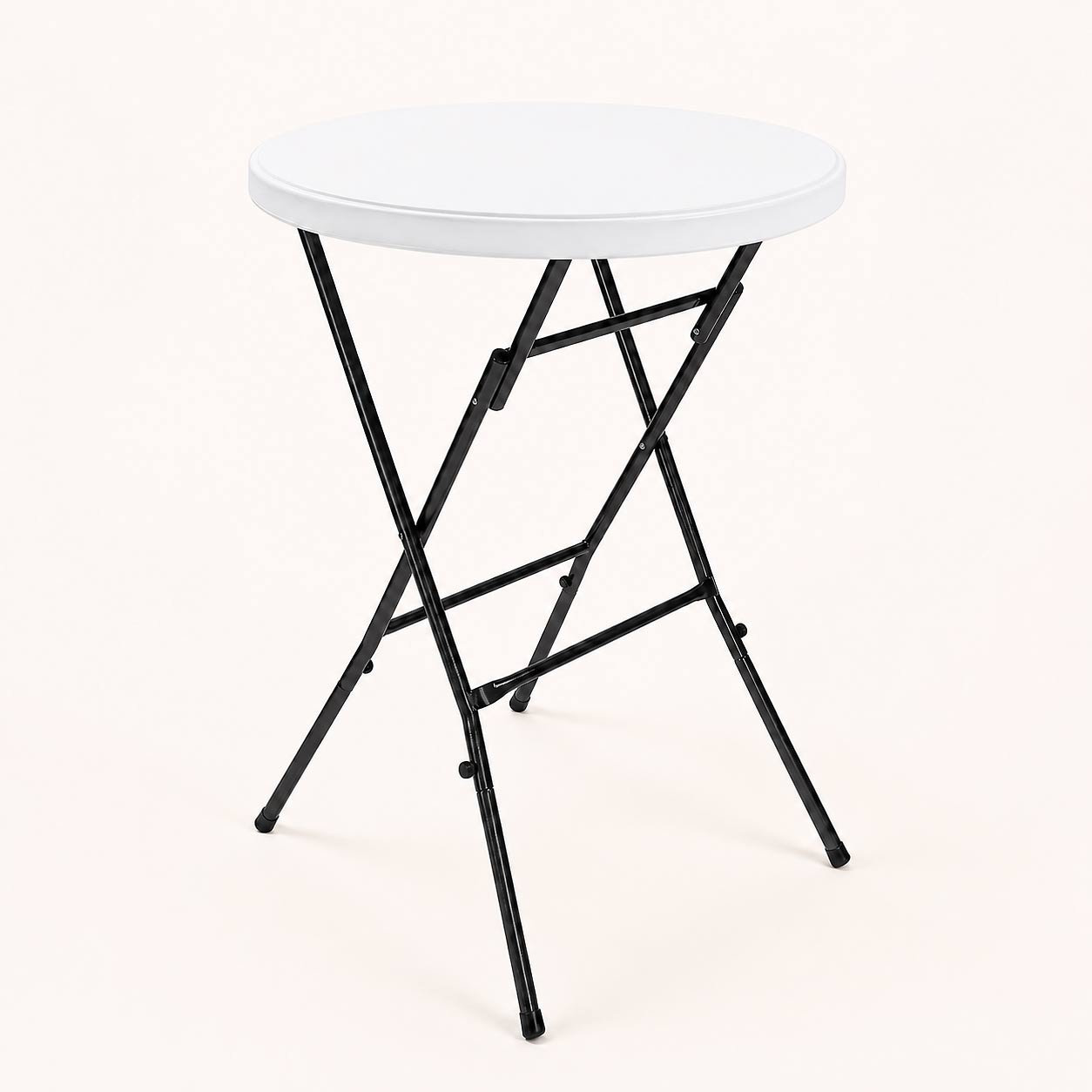 Folding bar table white Ø 70cm Height: 110cm