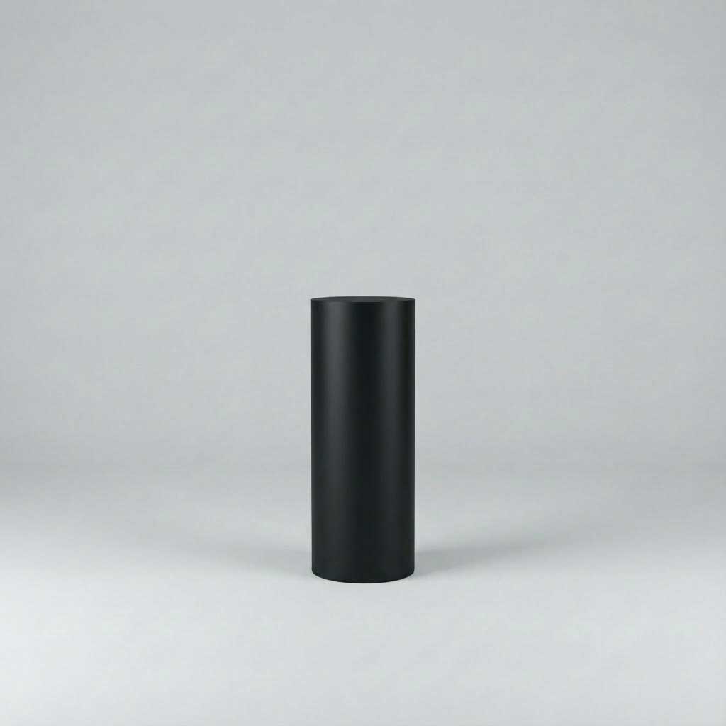 Säule rund schwarz 100cm