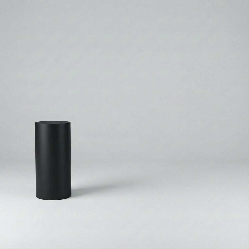 Säule rund schwarz 80cm