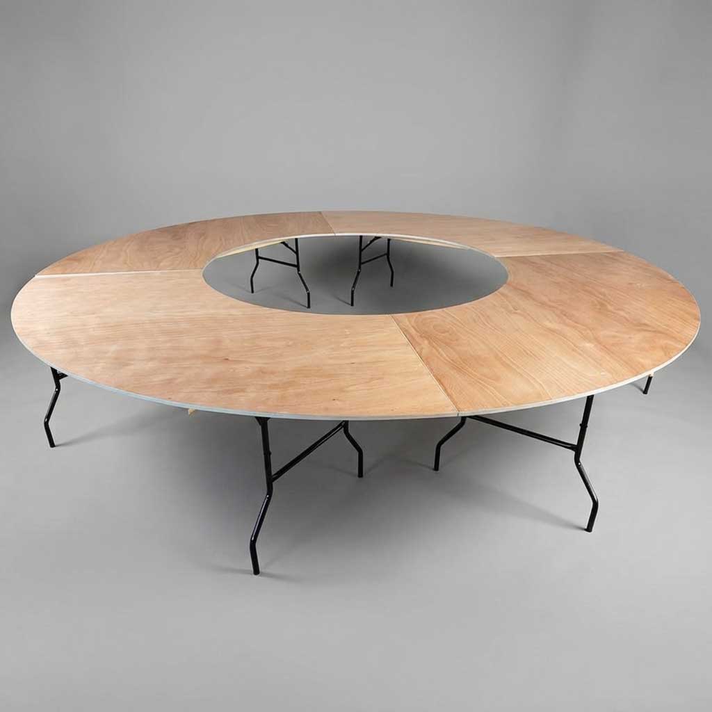 Banketttisch-Ensamble rund 400cm für 16-20 Personen mit Öffnung