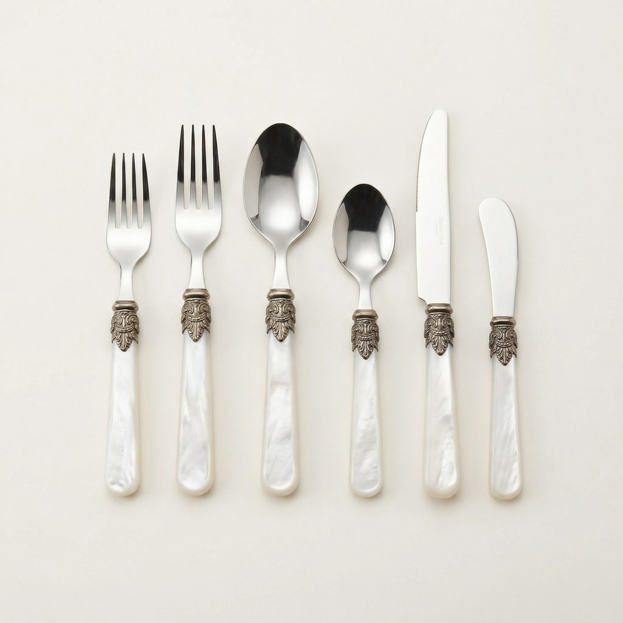 6-teiliges Besteckset White Pearl Elfenbein