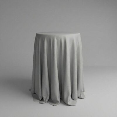 Round Cocktail Tablecloth in Cool Gray for Bar Tables | ⌀ 330 cm