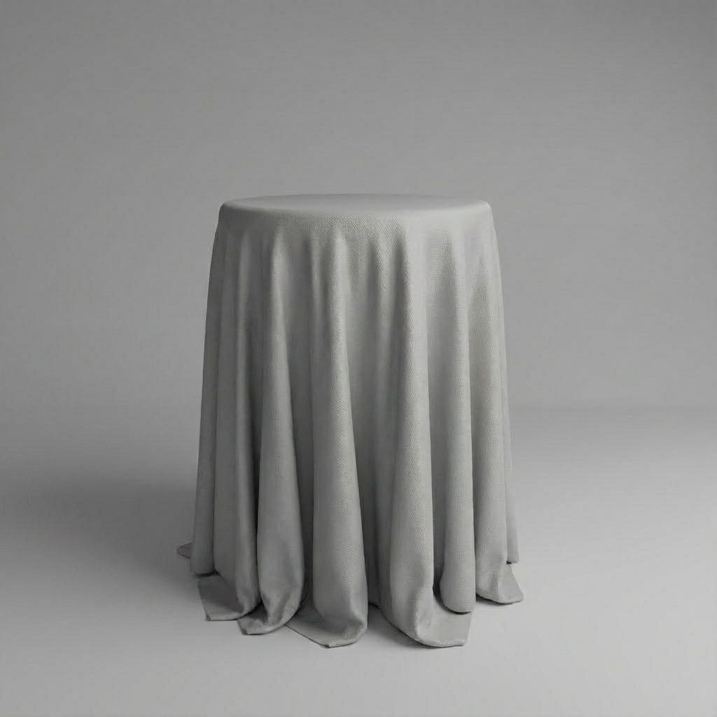 Runde Cocktailtischdecke in Cool Gray  für Stehtische | ⌀ 330 cm
