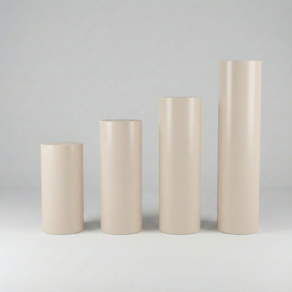 Säule rund macchiato beige 4-Teilig