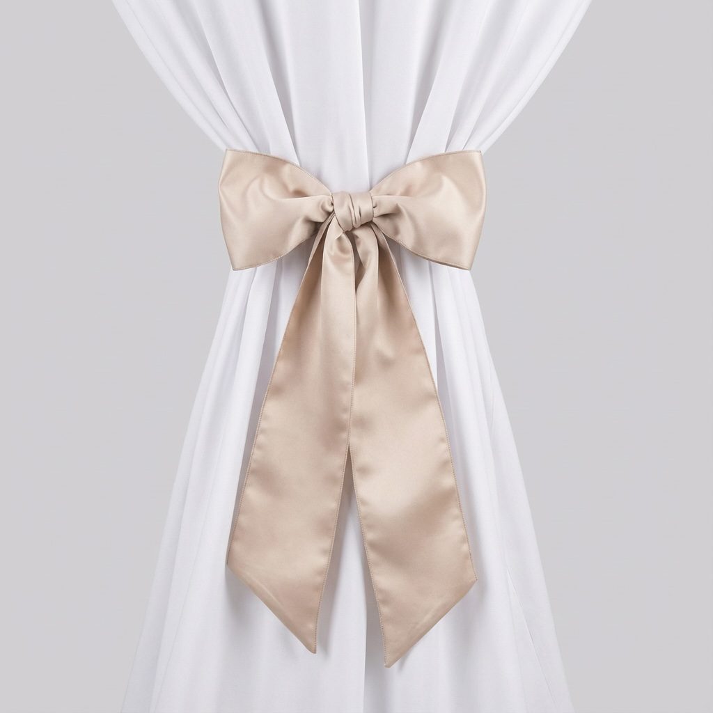 Schleifen für Cocktail Tischdecke Taupe