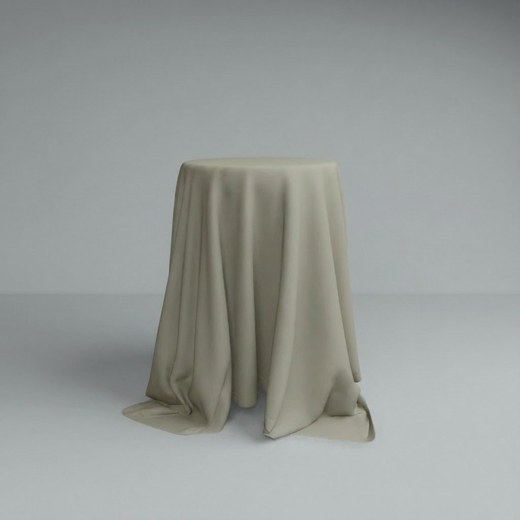 Runde Cocktailtischdecke in Warm Gray für Stehtische | ⌀ 330 cm