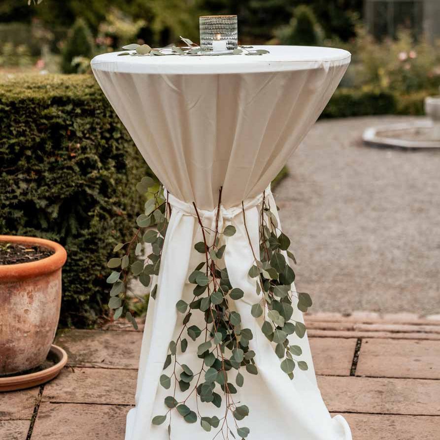 Stehtischhusse elegance creme