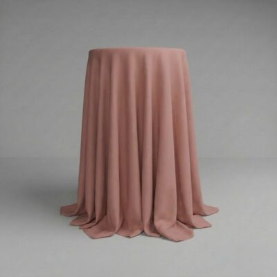 Round Cocktail Tablecloth in Terra Cotta for Bar Tables | ⌀ 330 cm
