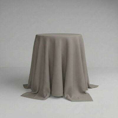 Round Cocktail Tablecloth in Simply Taupe for Bar Tables | ⌀ 330 cm