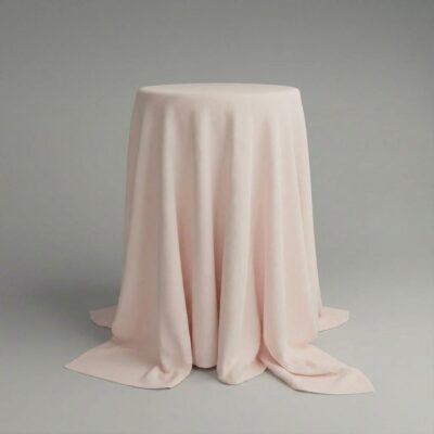Round Cocktail Tablecloth in Blush for Bar Tables | ⌀ 330 cm