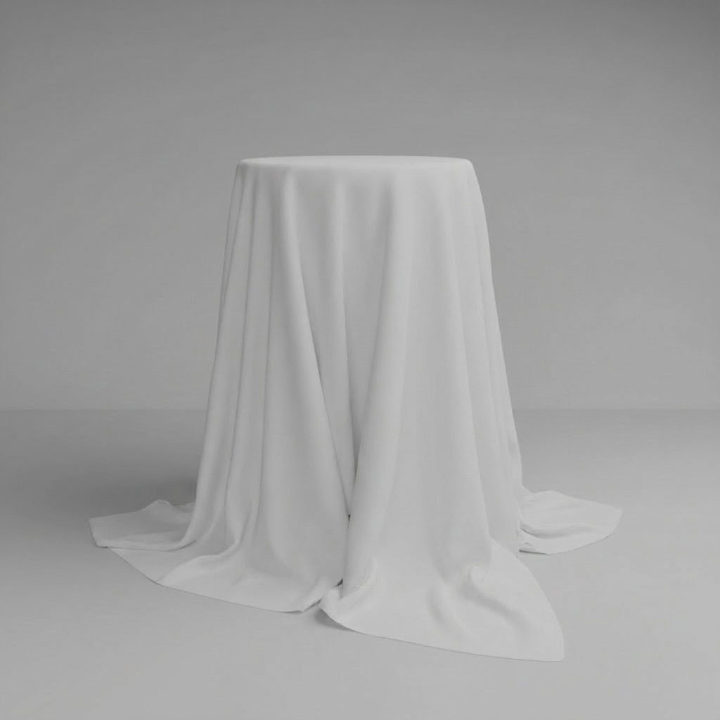 Runde Cocktailtischdecke in weiß für Stehtisch  | ⌀ 330 cm