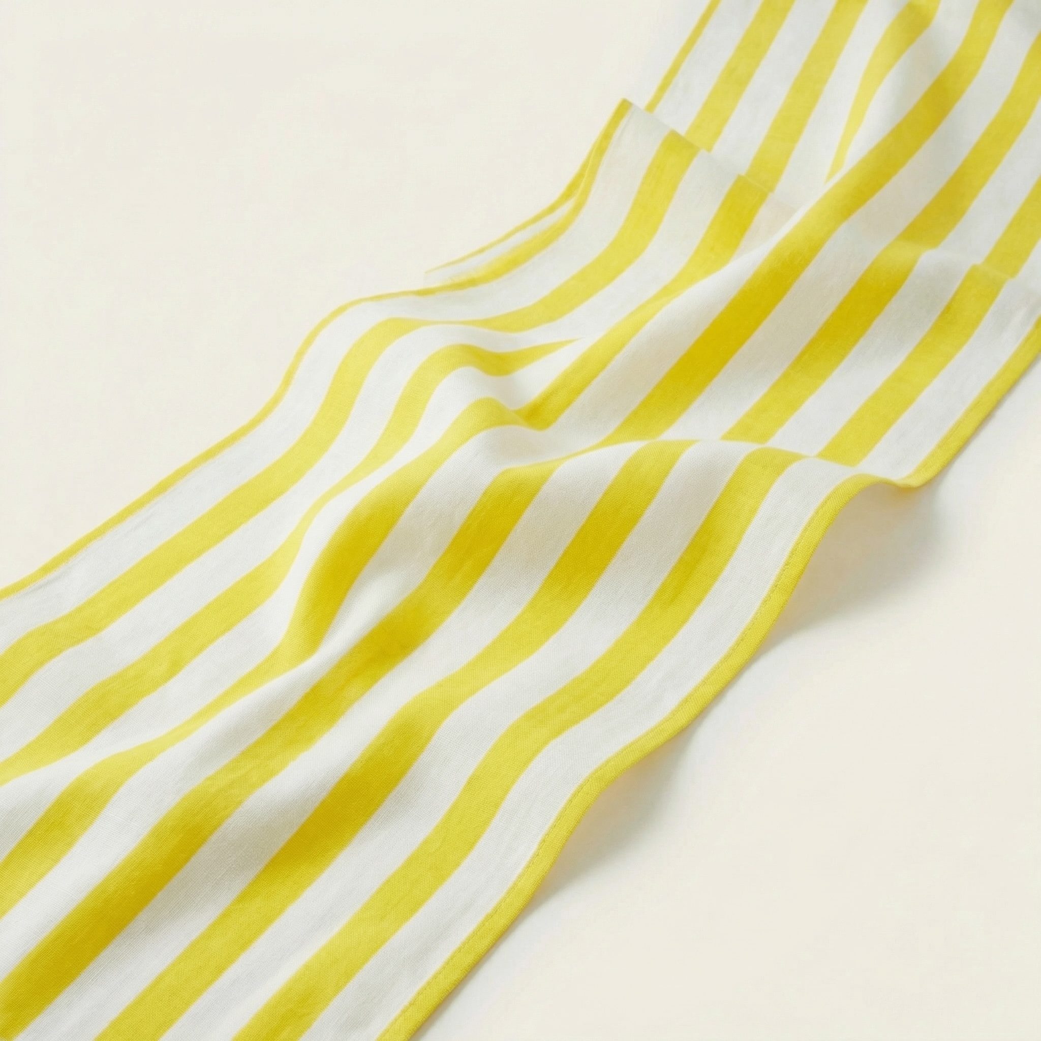 Tischläufer aus Baumwolle – stripes gelb-weiß-gestreift 250x50cm