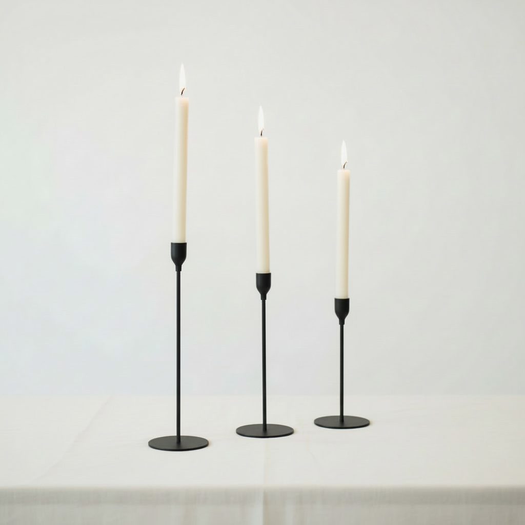 Kerzenständer “Black Minimalism” – 3er Set