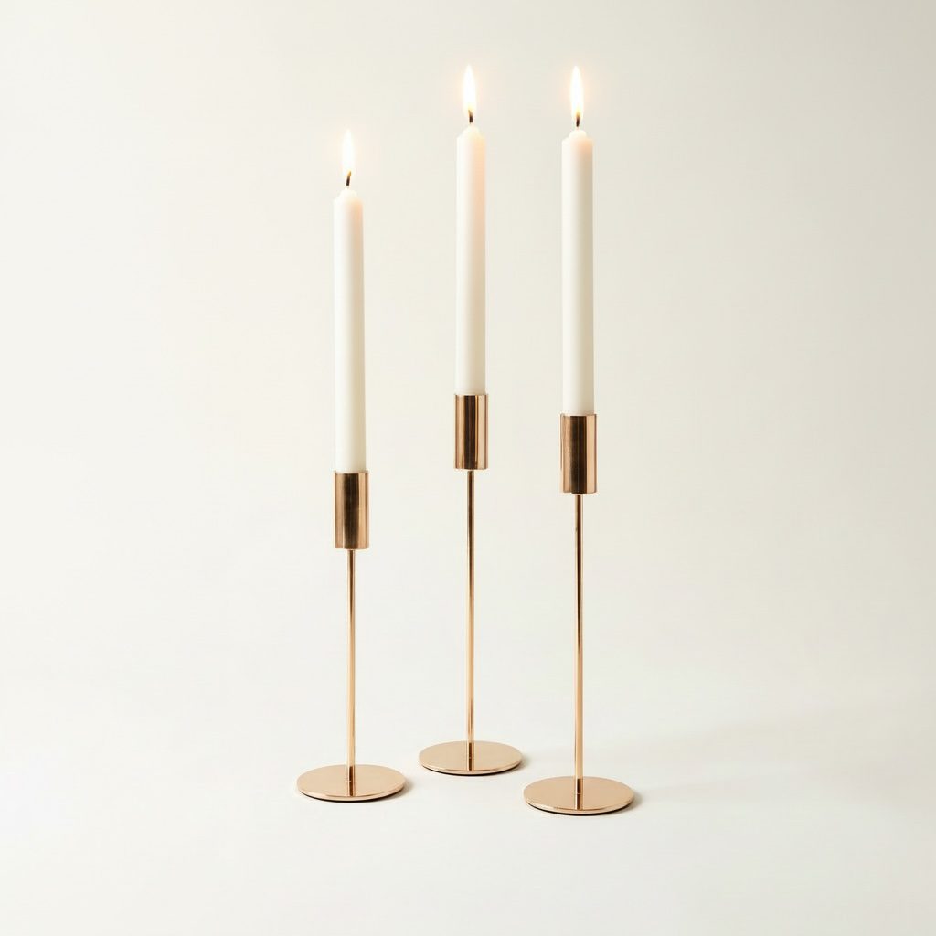 Kerzenständer Modern Gold 3er Set