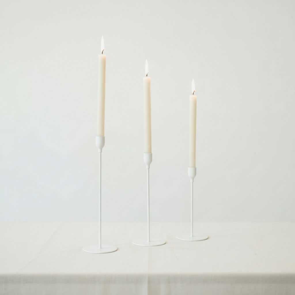Kerzenständer “White Minimalism” – 3er Set