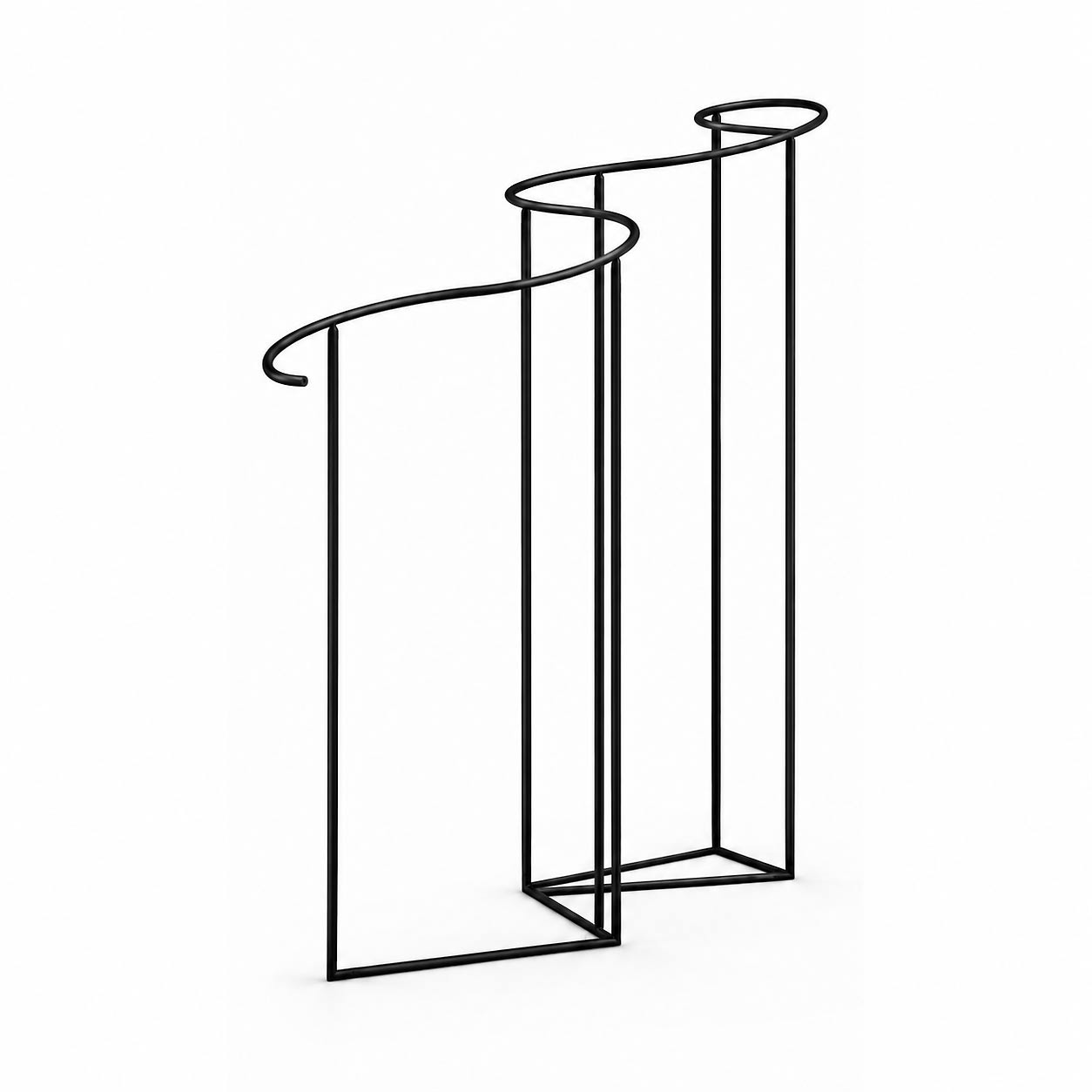 großer S-Kurve Backdrop schwarz 330 x 300cm (lxh)